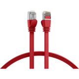 Patchkabel RJ45 Flachpatchkabel Cat.6A U/FTP PVC, rot 1m - 1 VPE = 10 Stück