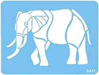 PME Elephant taartdecoratiesjabloon 1 stuk(s) Blauw Rechthoek ABS