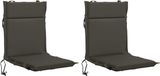 vidaXL - 2-delige - hoogrugkussen - GEMERT - 2 - pcs - 100% - Polyester - Antraciet