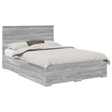 vidaXL Cadre de lit Gris Sonoma 160 x 200 cm Bois d'ingénierie