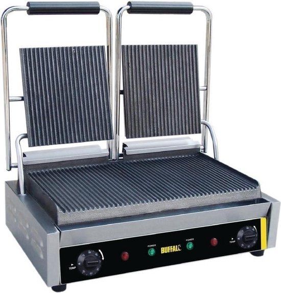 Buffalo Budget Contactgrill Dubbel DM902 - 2900W - RVS