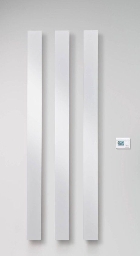 Vasco Beams Mono-EL elektrische designradiator - 1800x150mm - wit structuur (S600)