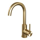Brauer Gold Edition Hoge Opbouw Wastafelmengkraan met Draaibare Ronde Uitloop Model A Goud Geborsteld PVD
