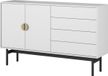 Selsey Commode opbergkast 2 deuren 4 laden kast ladekast Push to Open 154 cm Stoon White