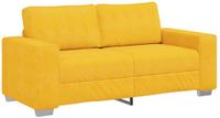 vidaXL Loveseat Sofa Lichtgeel 180x77x82 cm Corduroy Stof