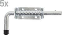 Alberts 5x grendelslot, pistool type, gegalvaniseerd, plaat 85x40 mm, grendel Ø14x176 mm