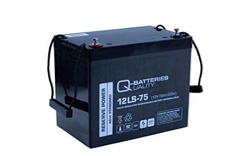 Q-Batteries 12LS-75 12V 75Ah loodbatterij standaard type AGM 10 jaar type