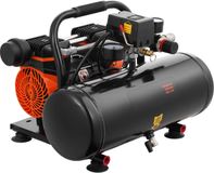 Merkloos / Sans marque Luchtcompressor - Olievrije Draagbare Compressor - Stalen Tank 2 Gallon - Motor 1 PK - Luchtdebiet 2,5 CFM - Max. Druk 8 Bar / 120 PSI - Ultra Stil 81 dB