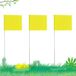 42 marqueurs de signalisation jaunes avec tige en acier – Idéaux pour l'aménagement paysager et les travaux de jardin