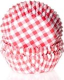 House of Marie Cupcake Vormpjes Ruit Rood - pk/50