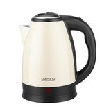 Hagen, compacte elektrische waterkoker van roestvrij staal, elegant design, 360°-voet, 1,8 l inhoud, 1500 W vermogen, 360°-voet, verwijderbaar en wasbaar filter, HA5525 - crème