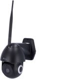 Nivian NVS-IPC-0S2B Full HD 3MP zwarte WiFi PT camera voor buiten met IR nachtzicht, auto tracking, microSD en 2-weg audio op Tuya app
