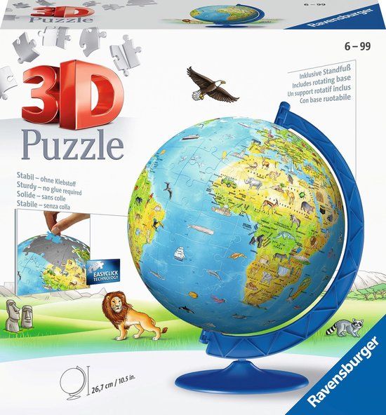 Ravensburger 3D Puzzle World Map 180 Pieces - French