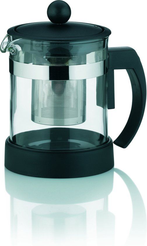 Kela Auron Theepot - 0.7L - Zwart - Glas