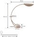 Lucande bureaulamp - IJzer, marmer - H: 50.5 cm - G9 - beige, natuursteen