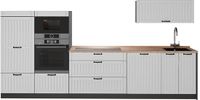 Vicco Complete keukeneenheid Fame-Line, Wit Landhuis/Antraciet, 340 cm