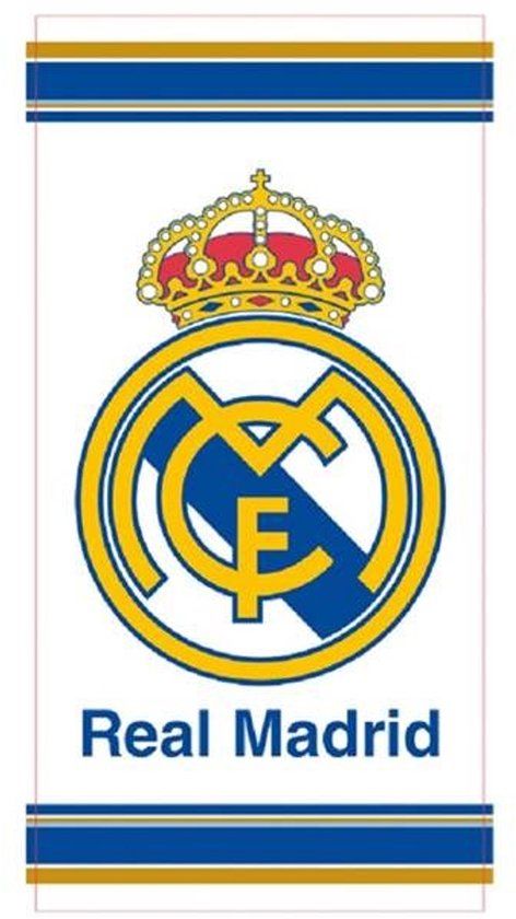 Official Fanwear Real Madrid C.F. Strandlaken - 70x140 cm - Wit