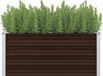 vidaXL Plantenbak verhoogd 100x40x45 cm gegalvaniseerd staal bruin