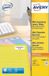 Avery Laseretiket 35 - 6x16 - 9mm - wit doos 25 vel 84 et. per vel