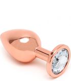 Rimba - Rosé Gouden Aluminium Buttplug Met Kristal