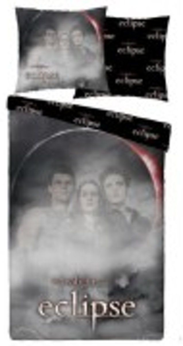 Twilight Trio Eclipse Dekbedovertrek - Eenpersoons - 140x200/220 cm - Zwart