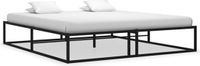 vidaXL Bedframe metaal zwart 180x200 cm