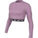 Nike Maillot crop à ruban manches longues femme Sportswear