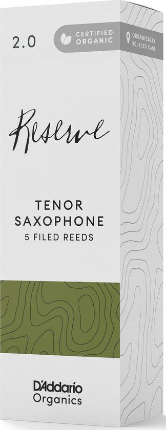 D'Addario Organic Reserve Tenor Saxophone Reed - 2.0 - 10 pieces