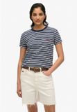 Superdry Essential Logo Gestreept T-shirt Slanke Pasvorm Dames T-shirts