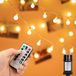 Guirlande lumineuse, 12 mètres de long, avec 100 ampoules LED, télécommande incluse, lumière blanc chaud, 31 volts
