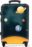 NoBoringSuitcases.com Kinderkoffer jongen met planeten