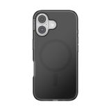 PopSockets iPhone 16 hoesje, compatibel met MagSafe, telefoonhoesje voor iPhone 16, compatibel met draadloos opladen, alleen hoesje - zwart doorschijnend
