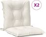 vidaXL Stoelkussens - Lage Rug - Set van 6 - Stof Blauw