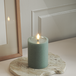 Unique Candles Unique LED Bougie pilier D 7,5 x 10 cm Vert sauge