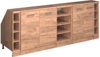 Vicco Rion Kastenset voor schuine wand – 210 cm Set van 5 kastrompen 60 cm diepte Krachtige eik goud