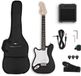Gear4music VISIONSTRING 3/4 Elektrische Gitaar (LH) Zwart