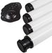 SOTECH 4 stuks Tafelpoten Hoogte 710 mm Ø 76 / 80 mm staal met wit oppervlak belastbaar tot 300 kg (75 kg per stuk) Bureaupoten met 32 mm hoogteverstelling