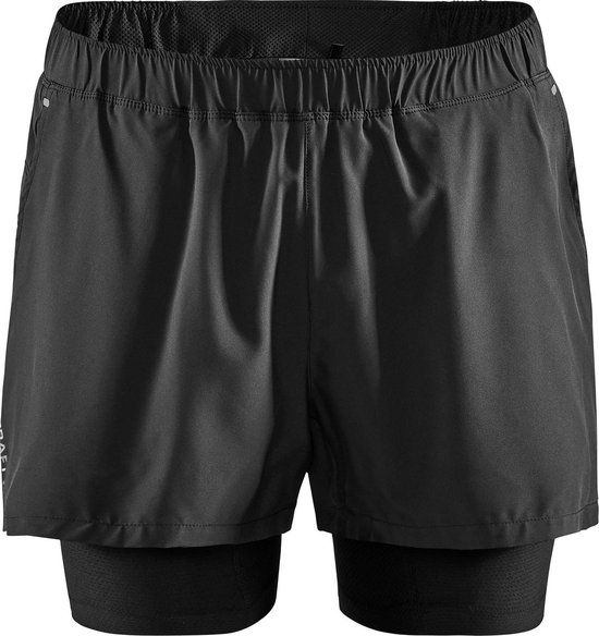 Craft ADV Essence 2-in-1 Stretch Shorts Heren - Black - Maat S