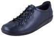 ECCO Soft 2.0 Lace Chaussure basse femme bleu marine cuir lisse - Taille : 39