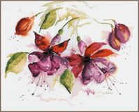 Lanarte Borduurpakket - Fuchsia in aquarel - 49 x 39cm