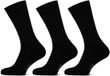 Basset Merinowollen Sokken - Casual - Met Badstof Zool - 3 paar - Zwart - Dames en Heren - Merino Wol - Maat 35/38