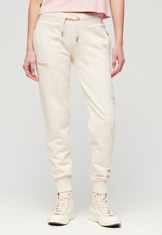 Superdry Essential joggingbroek met logo Dames light oat marl