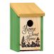 Relaxdays Nestkastje - 32 mm - Hout - Groen-Geel