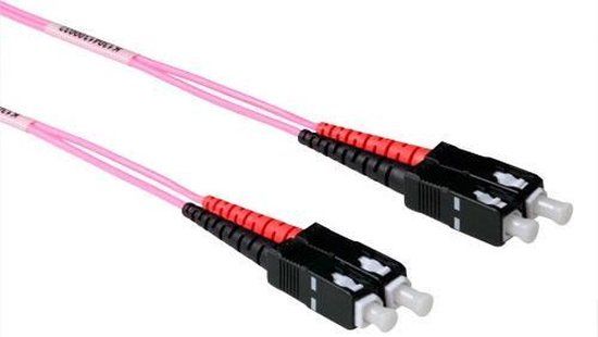 ACT RL3703 Glasvezel Patchkabel Duplex LSZH - SC/SC 50/125µm OM4 - 3 meter