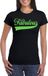Bellatio Decorations Foute party t-shirt voor dames - Fabulous - groen - glitter - carnaval/themafeest XS