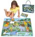 Merkloos Puzzel Kinderpuzzel jungledieren Reuzenvloerpuzzel 48 grote stukken Met gids en handvat
