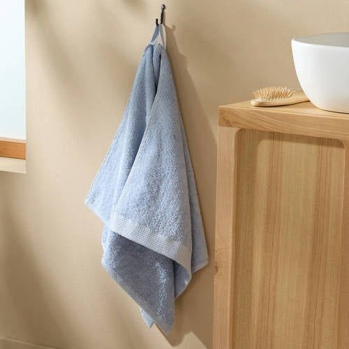 NOUS Living handdoek lichtblauw (100x50 cm)