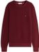 Tommy Hilfiger Heren Trui Katoen Ronde Hals Lange Mouw Effen Regular Fit Donkerrood M