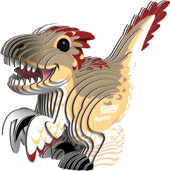 EUGY 3D Puzzel - Raptor - Prehistorie - Duurzaam - 6 Jaar