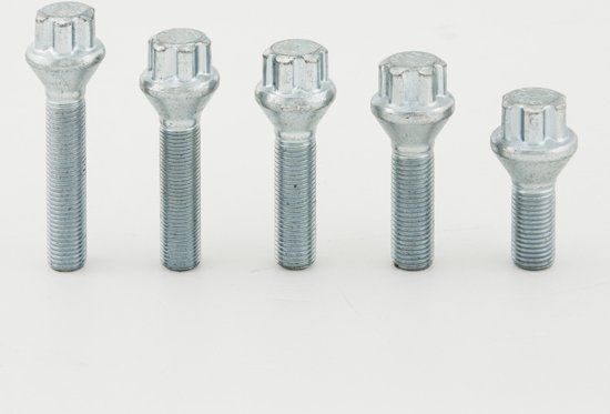 TPI Lange wielbout - M12x1.5mm - Bolkonisch - Lengte 55mm